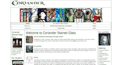 Desktop Screenshot of corianderstainedglass.co.uk