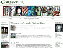 Tablet Screenshot of corianderstainedglass.co.uk